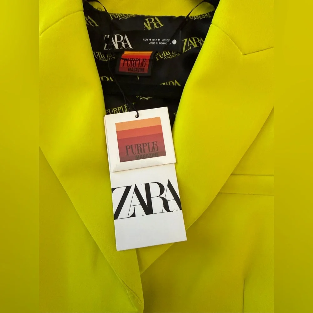 Zara x purple magazine blazer